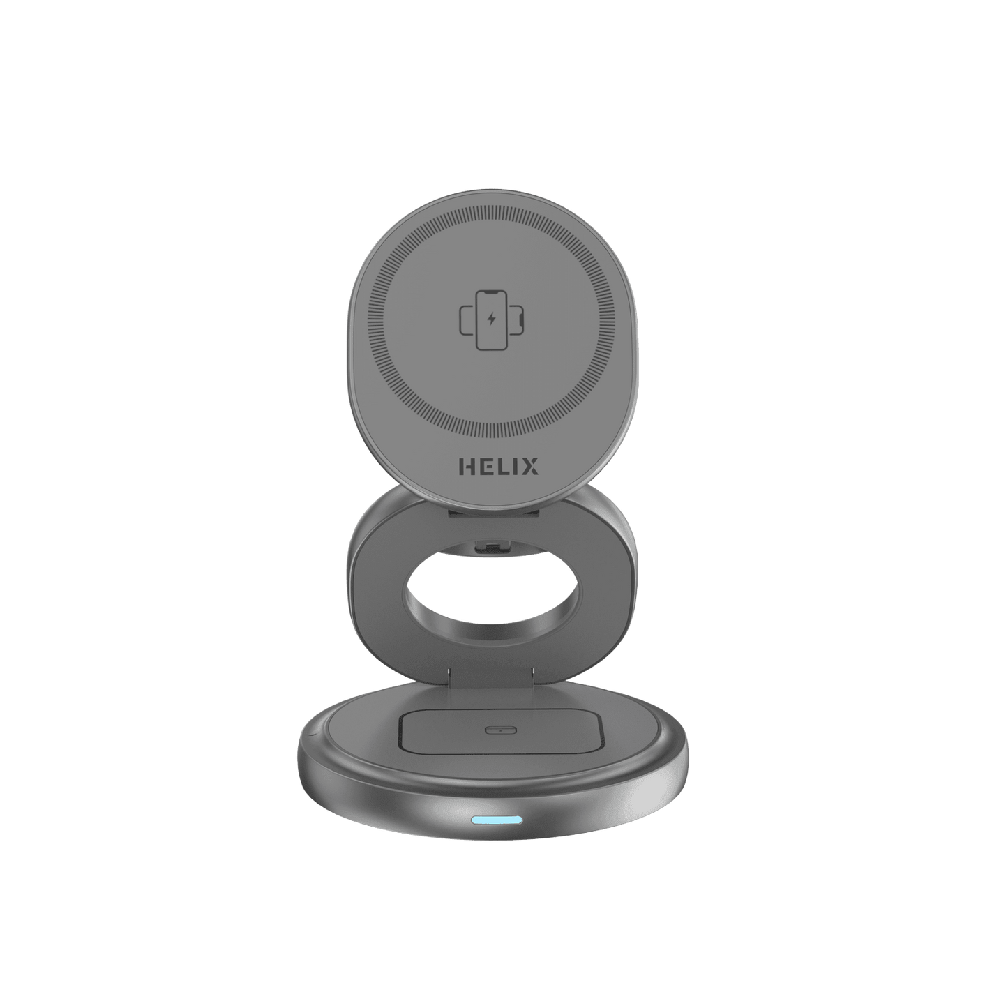 HELIX 3-IN-1 Ultra-Compact Fast Charging MagSafe Charging Station, Includes a 1.2m USB-C To USB-C cable - HELIFOLD