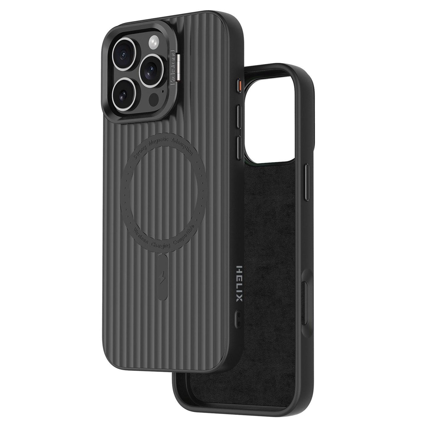 HELIX MagSafe Case with Kickstand for iPhone 16 Pro 6.3” / iPhone 16 Pro Max 6.9” – Durable Protection and Hands-Free Viewing – HELI-DOV