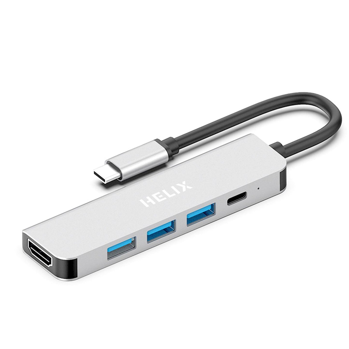 HELIX 5-IN-1 87W PD USB-C HUB With USB 3.0, 4K HDMI, Aluminum Protective Shell HELIHUB-5