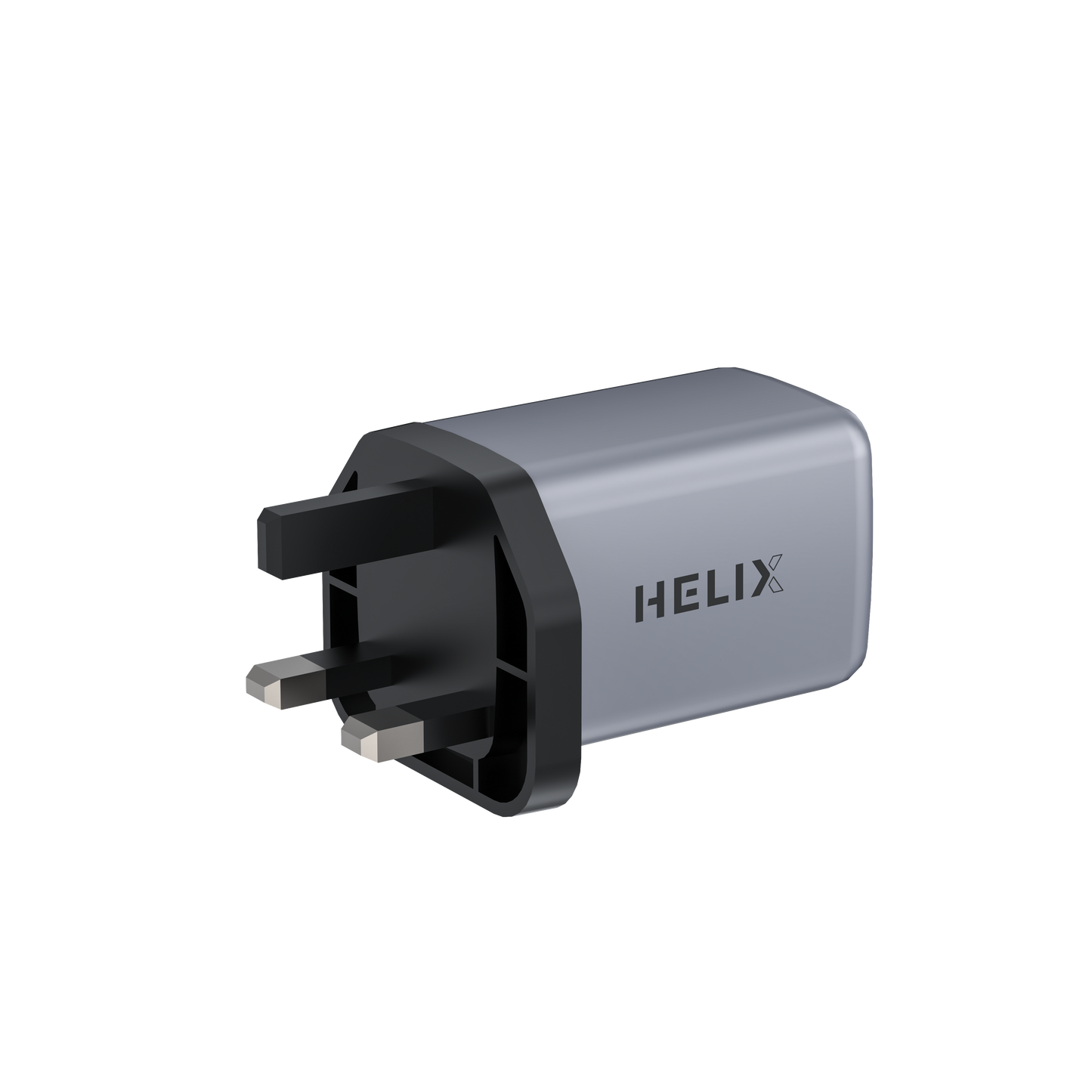 HELIX 45W Ultra Fast GaN PD Dual USB-C Wall Charger – Metallic Grey