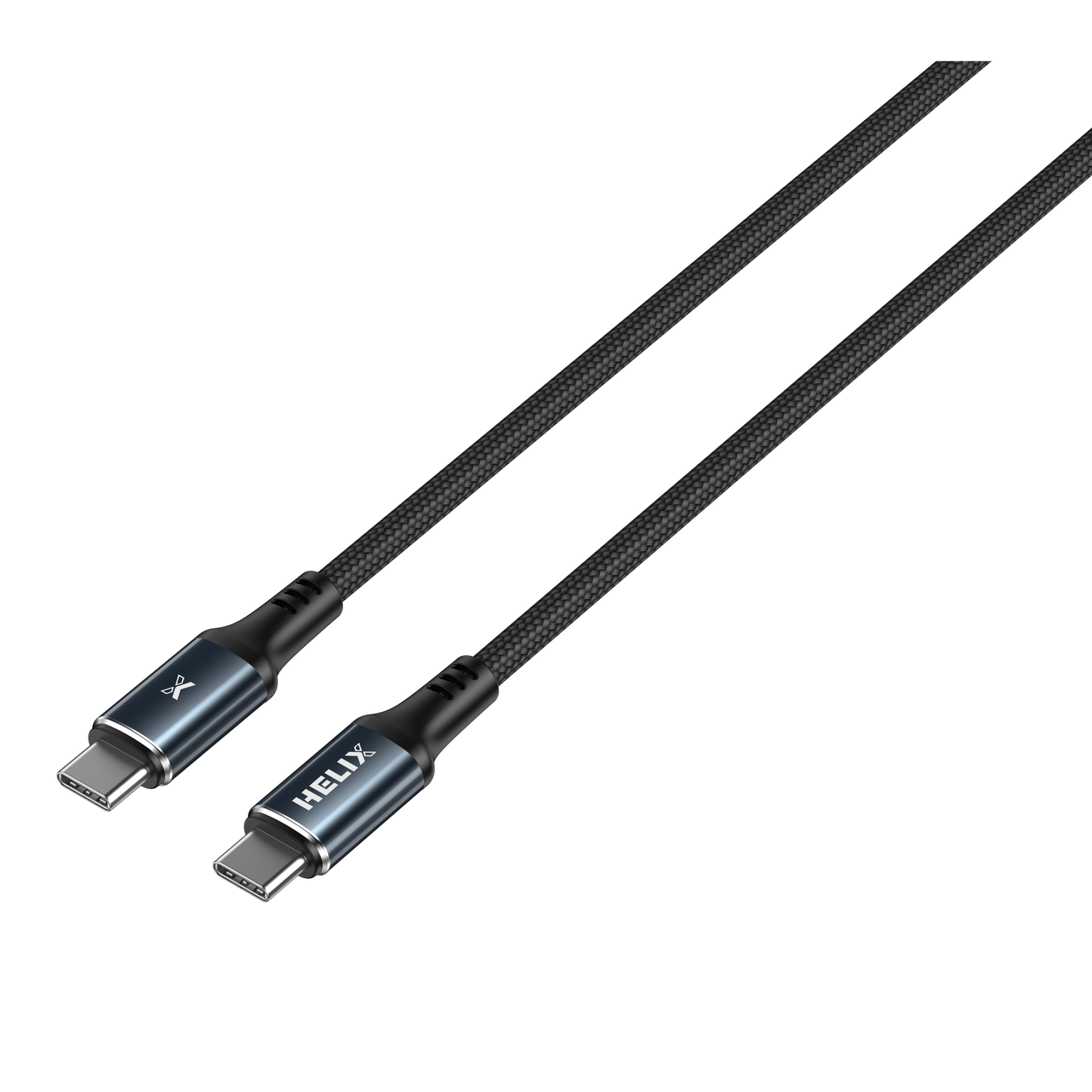 HELIX 60W USB-C to USB-C 3A Durable Braided Cable 1.2m HELICORD-CC