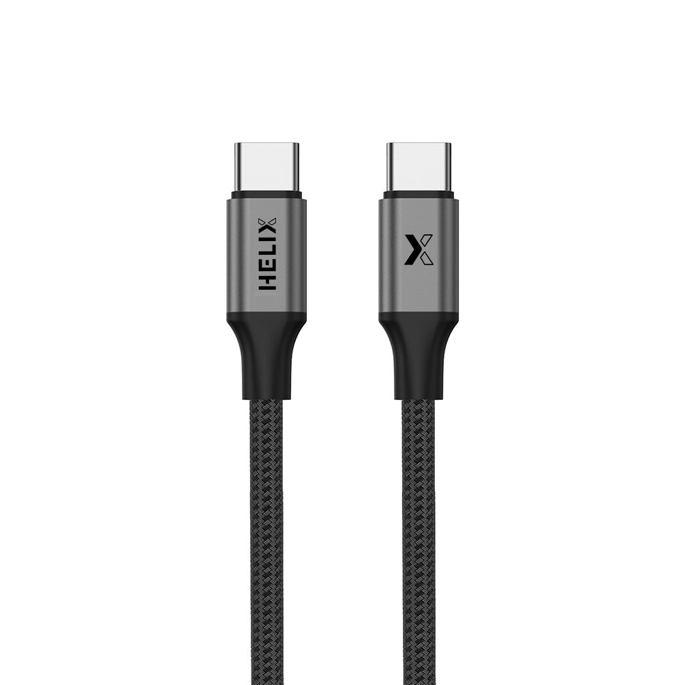 HELIX 60W USB-C to USB-C 3A Durable Braided Cable 1.2m HELICORD-CC