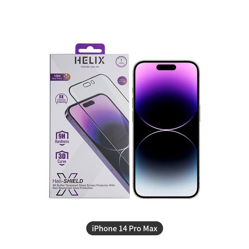 HELIX Buffer Clear Screen Protector Tempered Glass For iPhone 14 Pro Max 6.7’’ With Non-Newtonian Technology