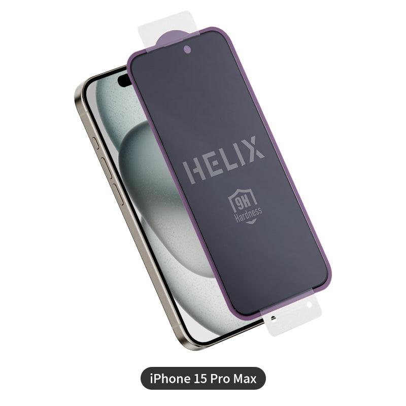 HELIX Buffer Privacy Screen Protector Tempered Glass For IPhone 15 Pro Max 6.7’’ With Non-Newtonian Technology