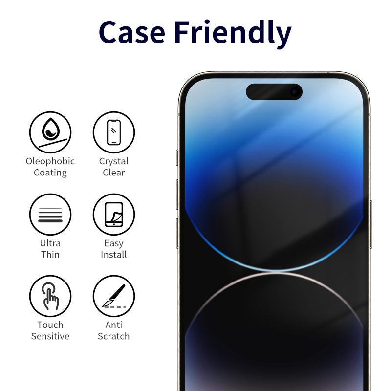 HELIX Buffer Privacy Screen Protector Tempered Glass For iPhone 15 Pro 6.1’’ With Non-Newtonian Technology