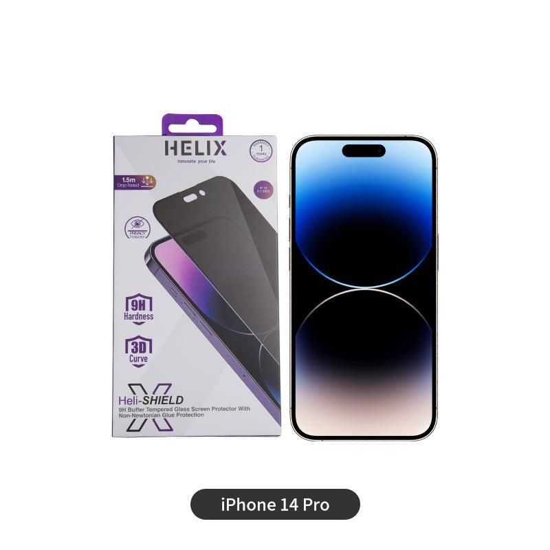 HELIX Buffer Privacy Screen Protector Tempered Glass For iPhone 14 Pro 6.1’’ With Non-Newtonian Technology