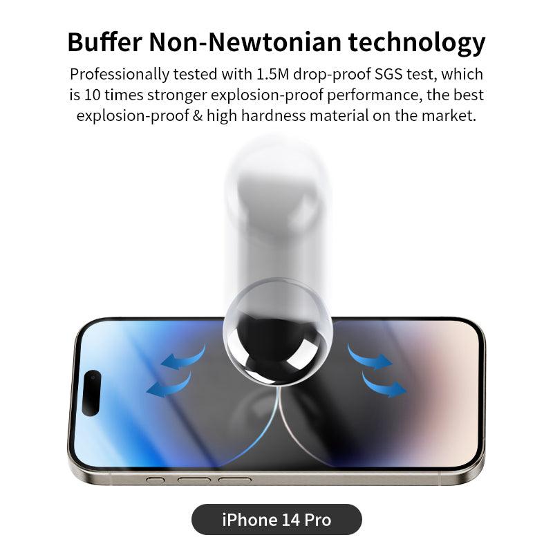 HELIX Buffer Clear Screen Protector Tempered Glass For iPhone 14 Pro 6.1’’ With Non-Newtonian Technology