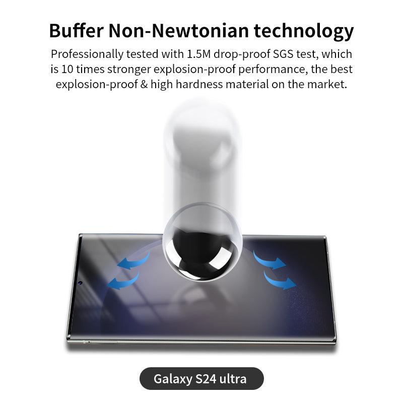 HELIX Buffer Privacy Screen Protector Tempered Glass For Samsung S24 Ultra With Non-Newtonian Technology
