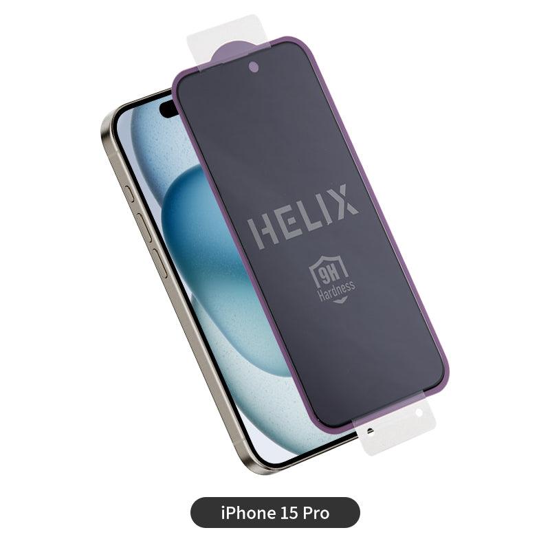 HELIX Buffer Privacy Screen Protector Tempered Glass For iPhone 15 Pro 6.1’’ With Non-Newtonian Technology