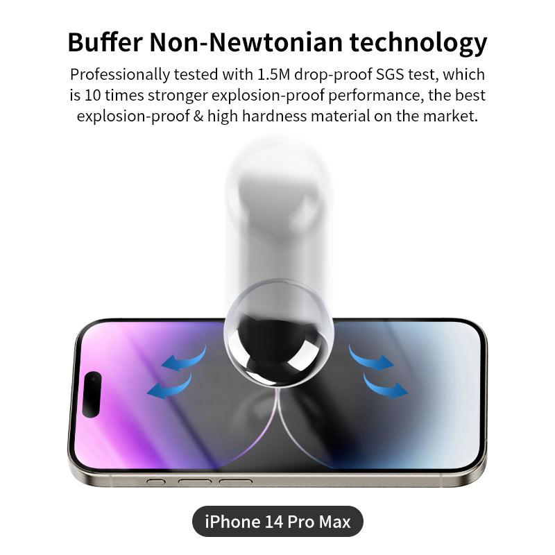 HELIX Buffer Clear Screen Protector Tempered Glass For iPhone 14 Pro Max 6.7’’ With Non-Newtonian Technology