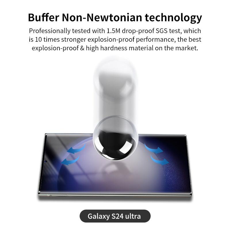 HELIX Buffer Clear Screen Protector Tempered Glass For Samsung S24 Ultra With Non-Newtonian Technology