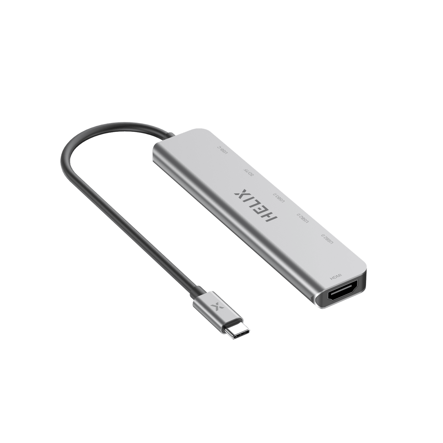 HELIX 7-IN-1 100W PD USB-C HUB With USB 3.0, 4K HDMI, Aluminum Protective Shell - HELIHUB-7