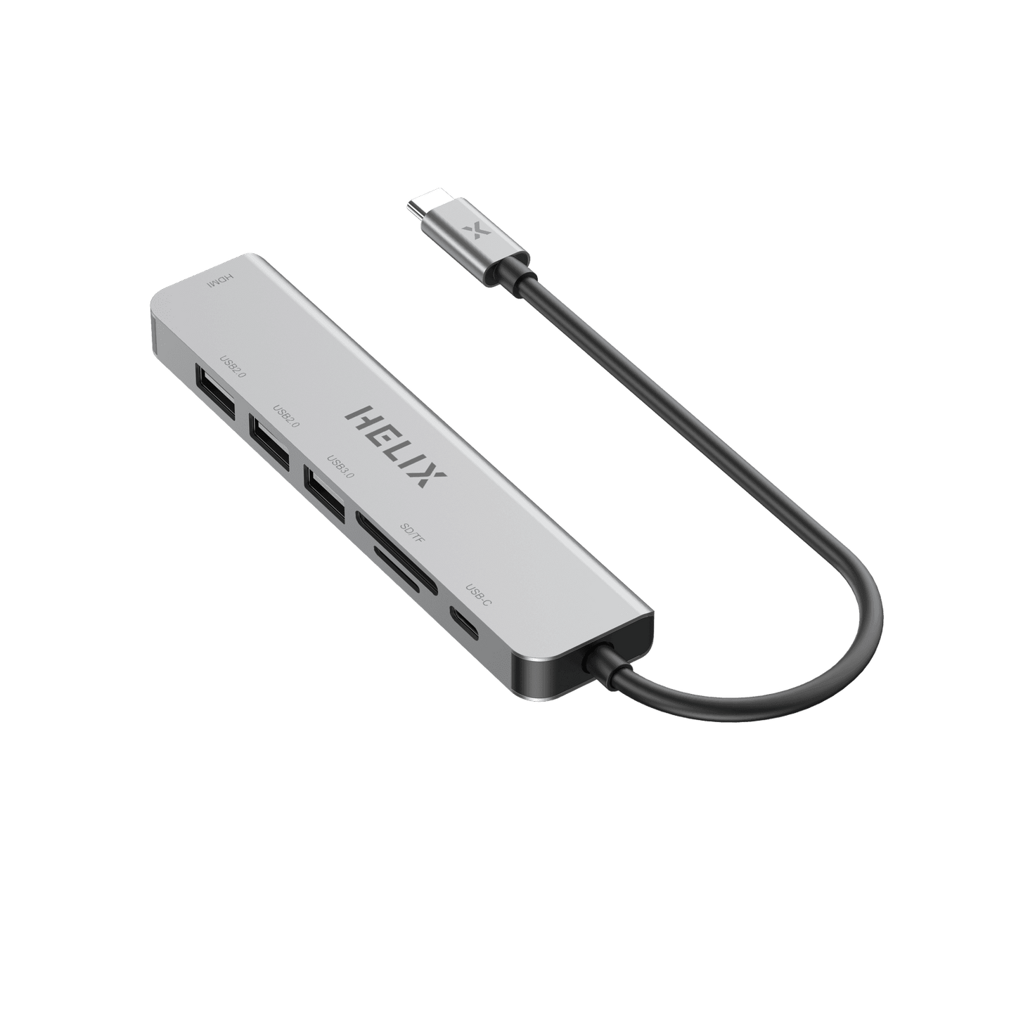 HELIX 7-IN-1 100W PD USB-C HUB With USB 3.0, 4K HDMI, Aluminum Protective Shell - HELIHUB-7