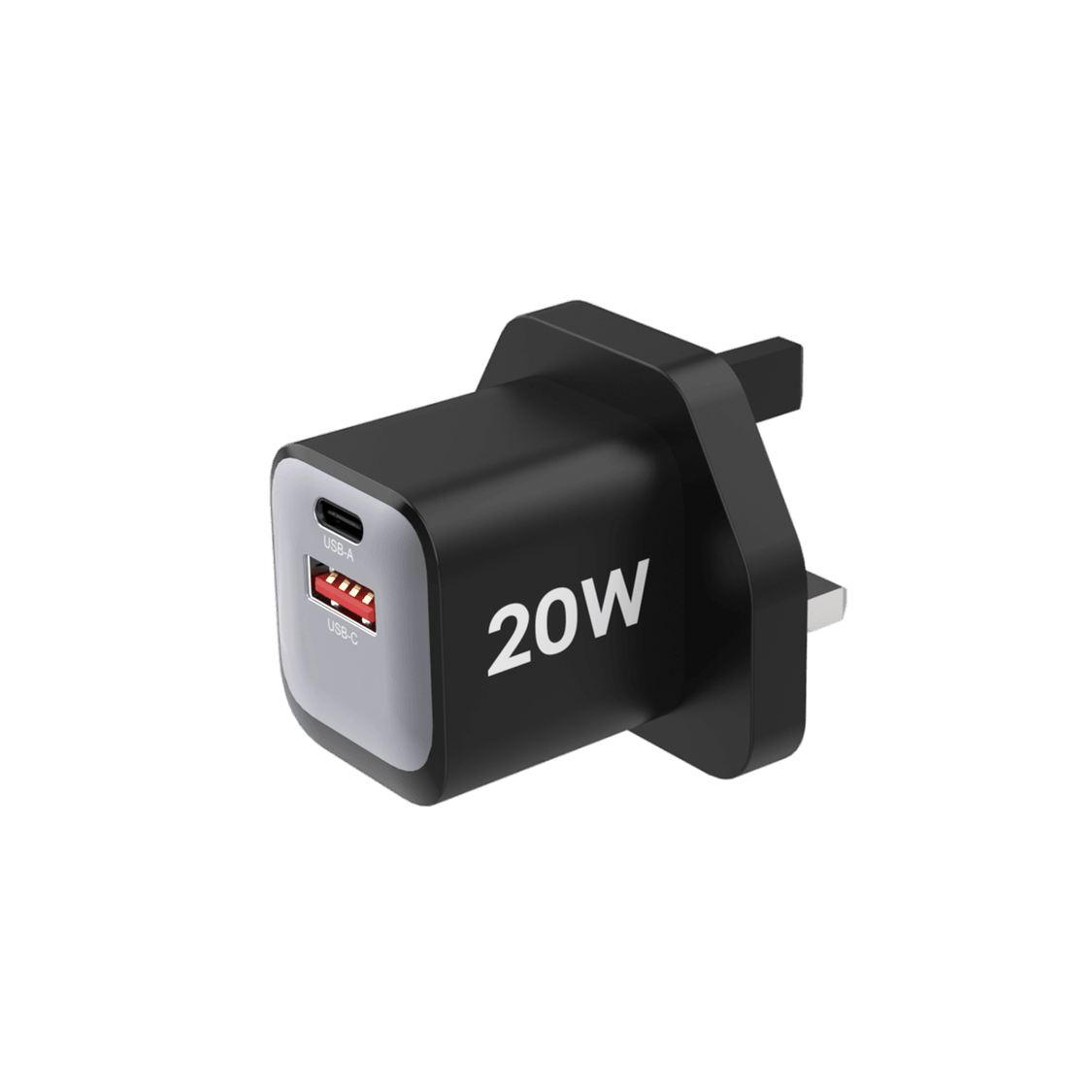 HELIX 20W Ultra Fast Compact Duo Port PD USB-C & QC USB-A Wall Charger - POWERPRO-20