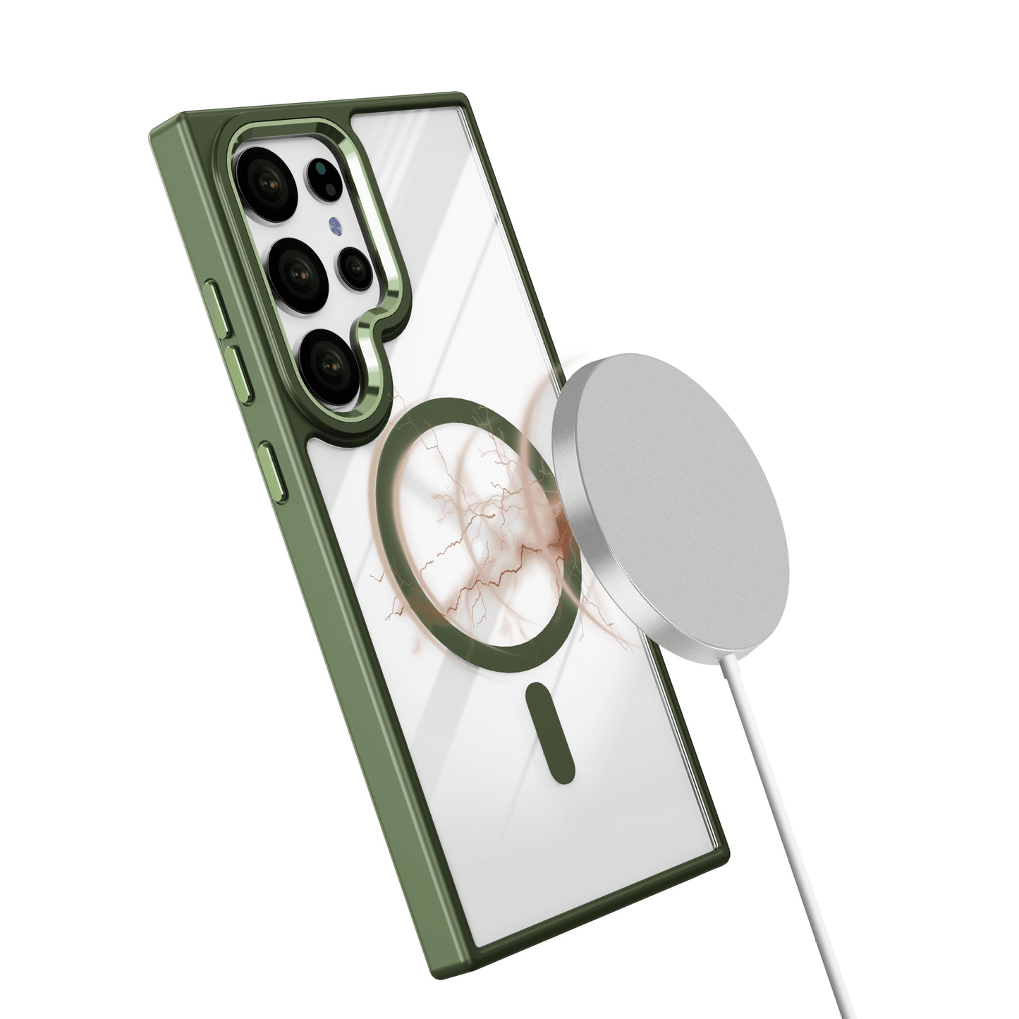 HELIX Heli-Eye Full Protection MagSafe Case with Lens Protector for Samsung Galaxy S24 Ultra - Green