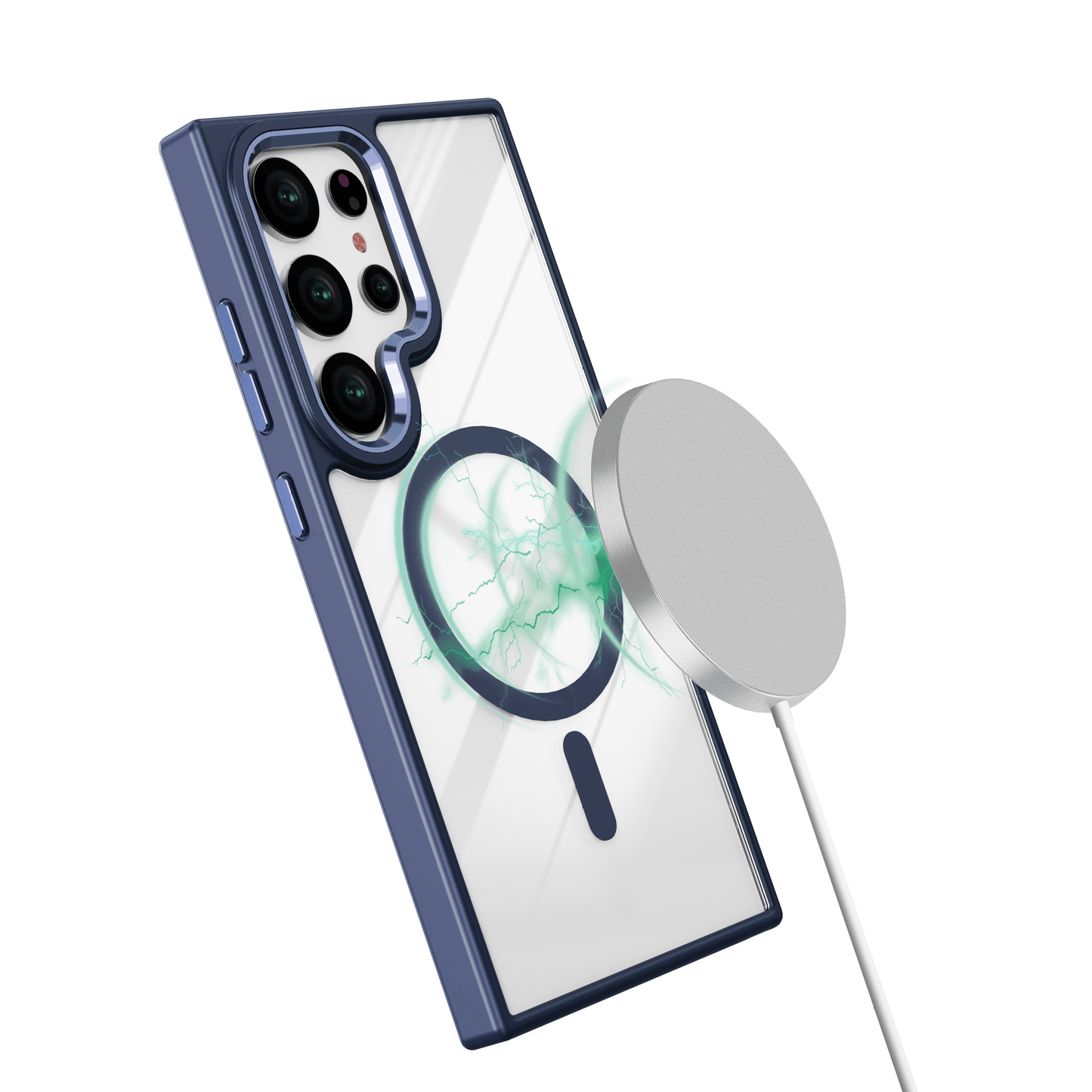 HELIX Heli-Eye Full Protection MagSafe Case with Lens Protector for Samsung Galaxy S24 Ultra - Blue