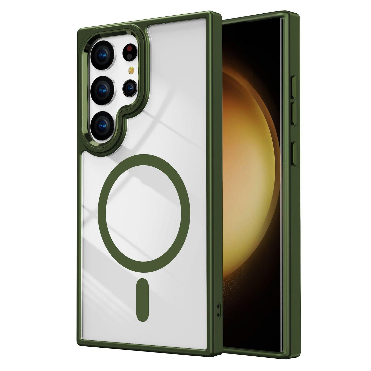 HELIX Heli-Eye Full Protection MagSafe Case with Lens Protector for Samsung Galaxy S24 Ultra - Green