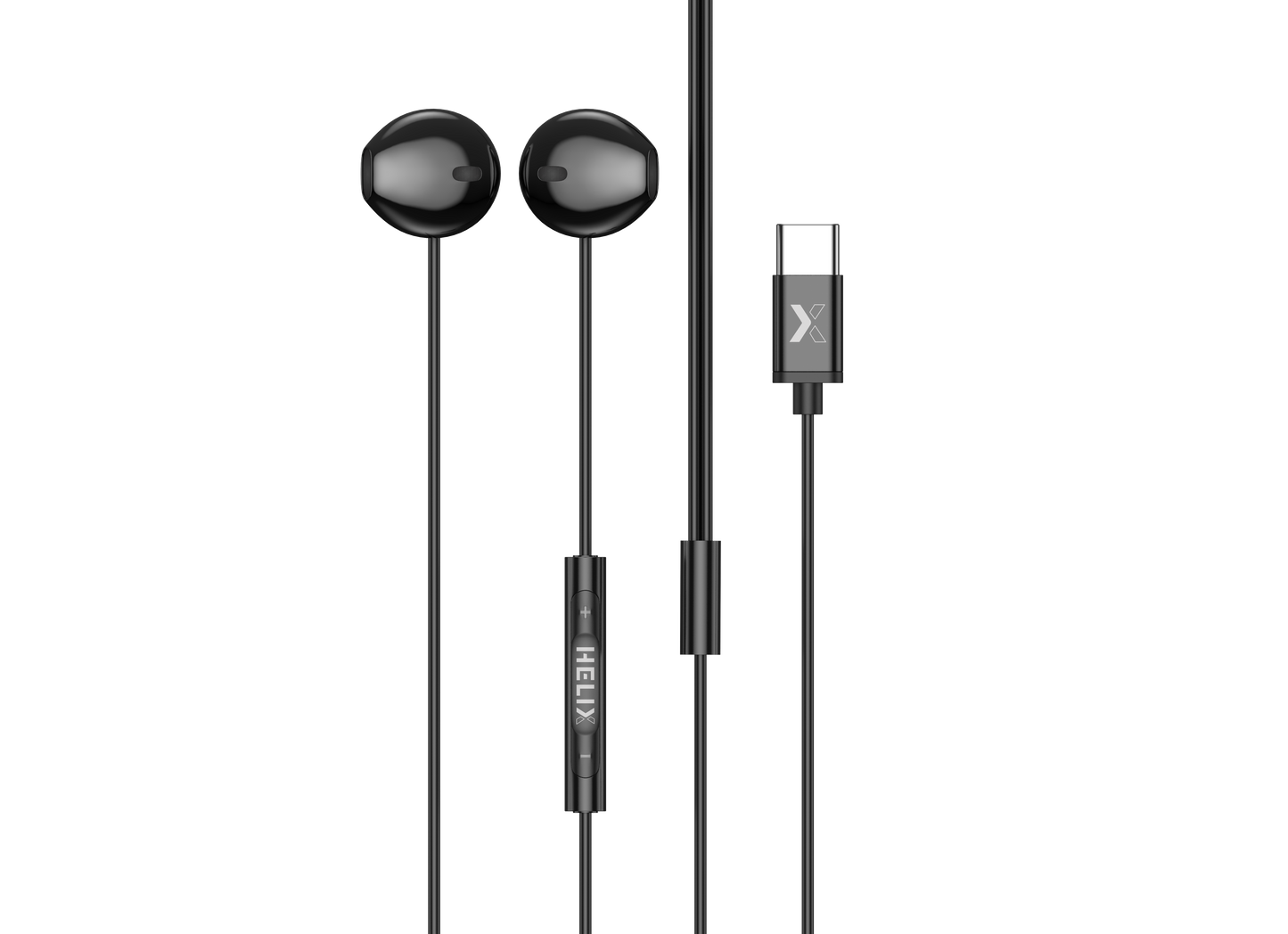 HELIX HELIBUDS-WC USB-C Wired Earbuds – Premium Sound, 8mm Drivers, and 1.2m Cord for High-Quality Audio