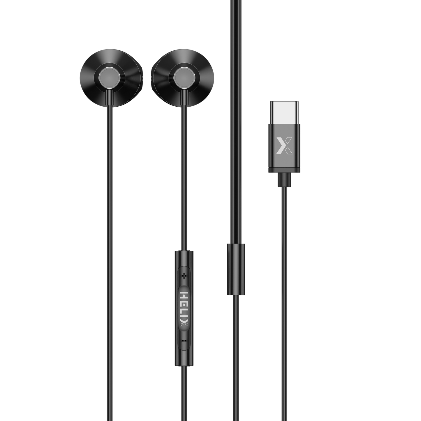 HELIX HELIBUDS-WC USB-C Wired Earbuds – Premium Sound, 8mm Drivers, and 1.2m Cord for High-Quality Audio