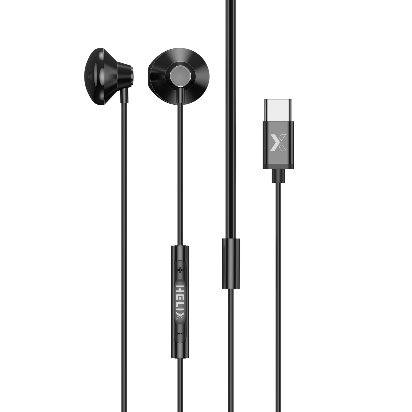 HELIX HELIBUDS-WC USB-C Wired Earbuds – Premium Sound, 8mm Drivers, and 1.2m Cord for High-Quality Audio