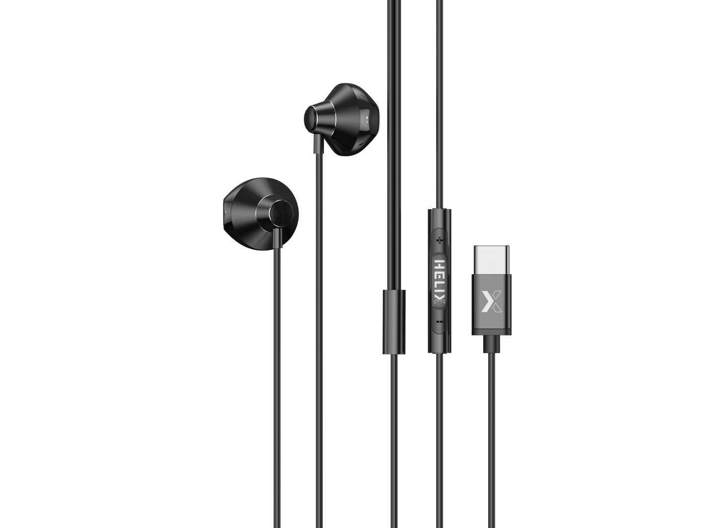 HELIX HELIBUDS-WC USB-C Wired Earbuds – Premium Sound, 8mm Drivers, and 1.2m Cord for High-Quality Audio