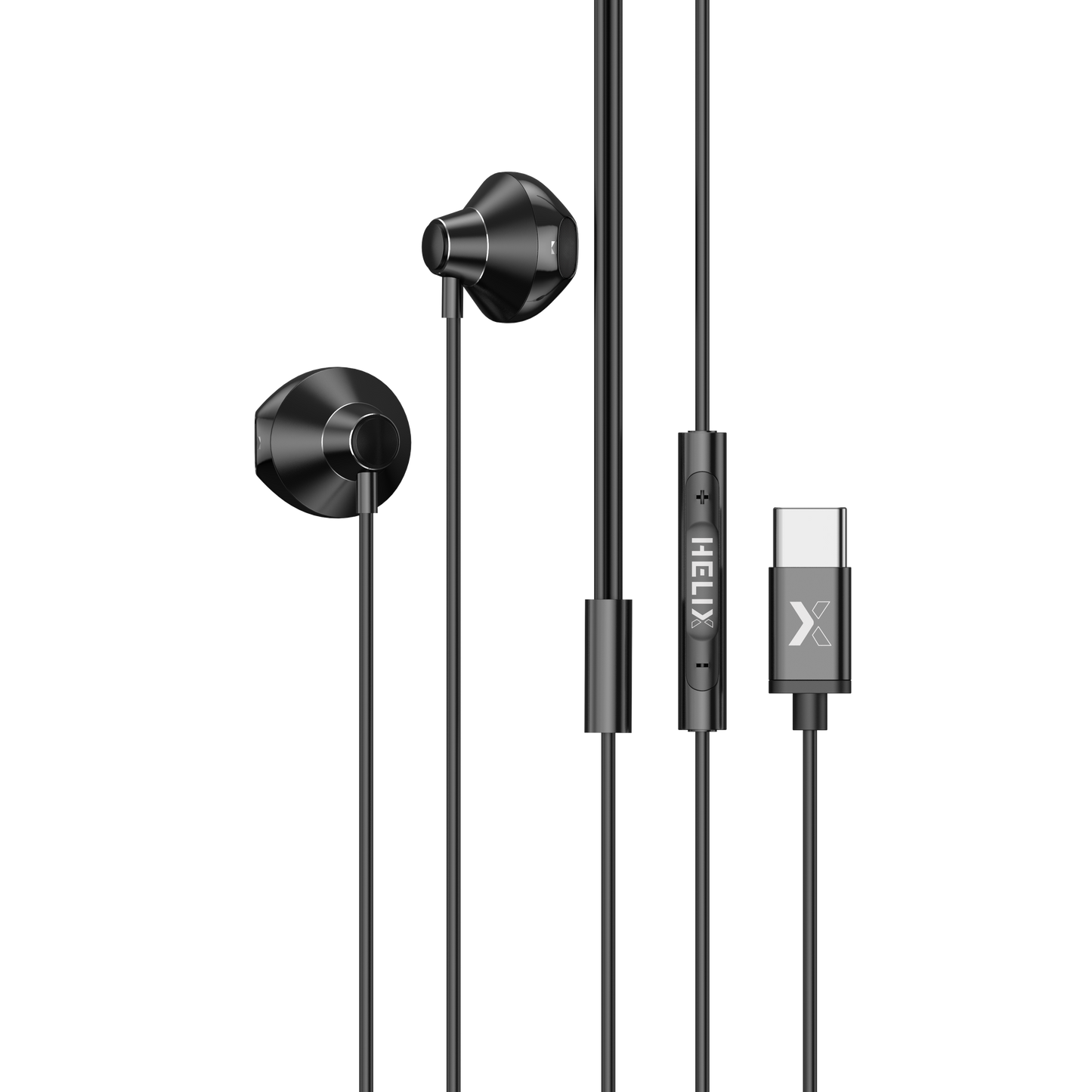 HELIX HELIBUDS-WC USB-C Wired Earbuds – Premium Sound, 8mm Drivers, and 1.2m Cord for High-Quality Audio