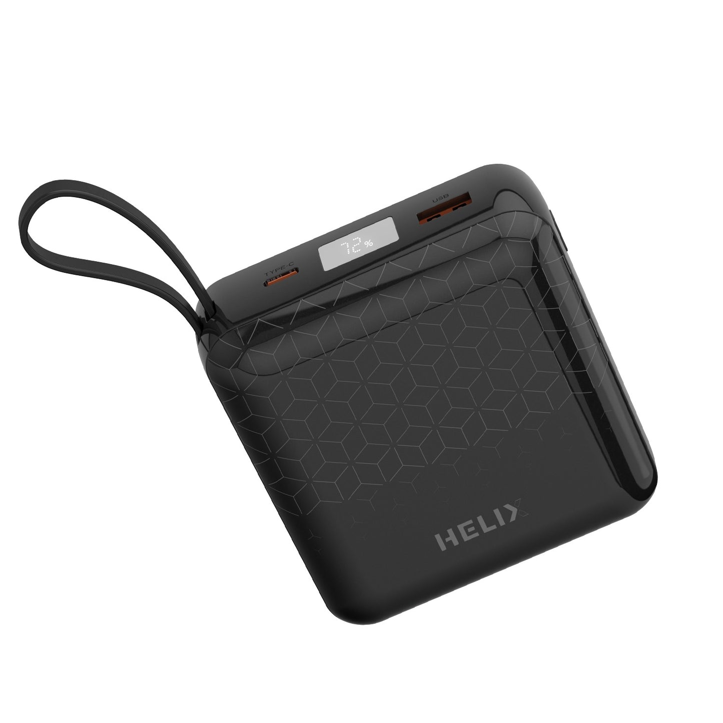 HELIX 4-in-1 Power Bank 20,000mAh – Built-in Cables, 20W PD Fast Charging, LED Display, Universal Compatibility | HELIMULTI-20