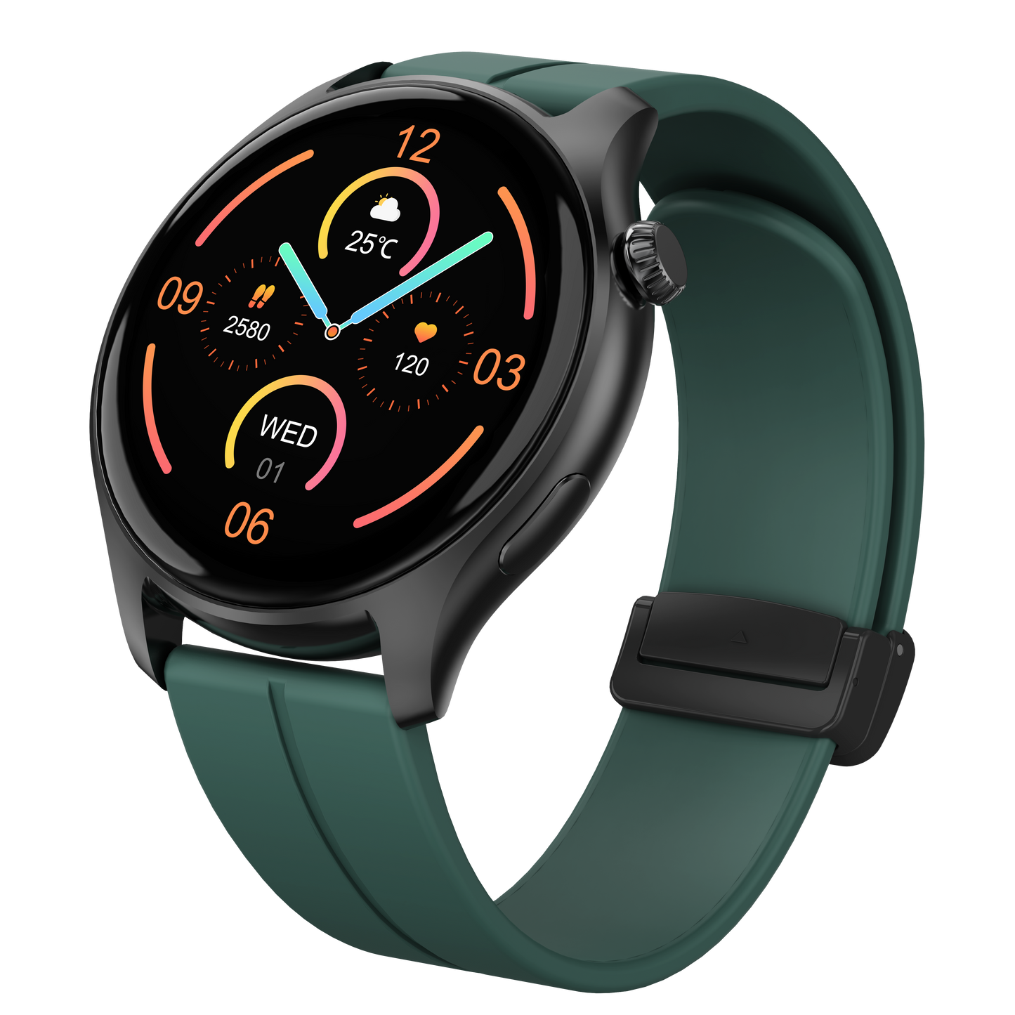 HELIX HELI-AIR 1.43” AMOLED Display Smart Watch with Bluetooth Calling, SOS Emergency Alert, Health Monitoring, Multi-Sport Modes & Magnetic Strap