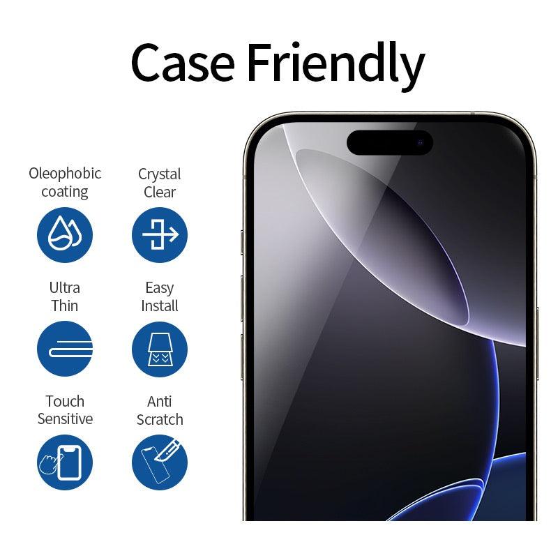 HELIX iPhone 16 6.1” Clear/Privacy Ultra Buffer Case with Non-Newtonian Technology – Superior Protection and Privacy Shield