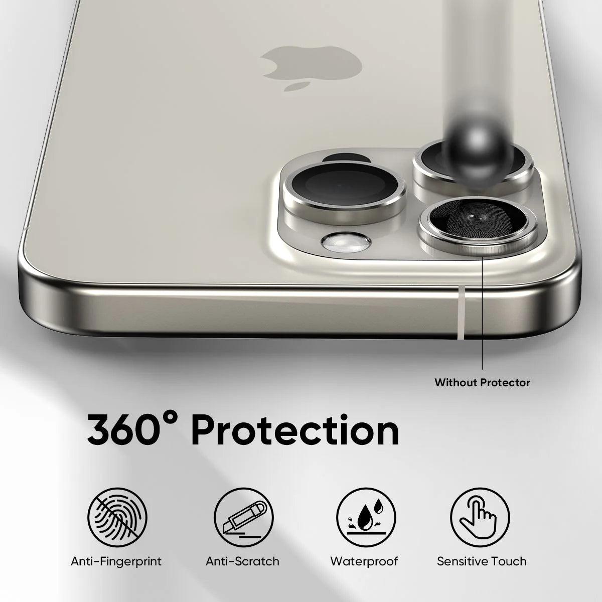 HELIX Lens Protector for iPhone 16 Pro 6.3” / iPhone 16 Pro Max 6.9” – Crystal Clear Protection – HELI-LENS