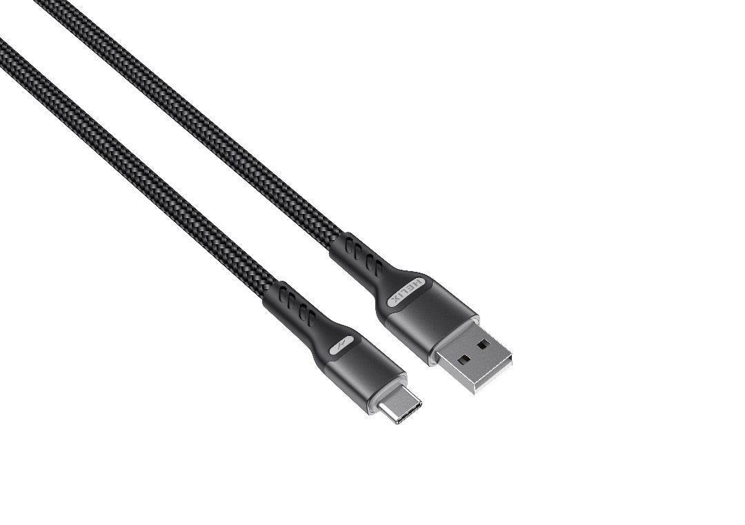 HELIX Ultra Fast Charging USB-A To USB-C Cable With Aluminum Alloy Shell, Double Nylon Braided  1.2M - HELICORD-UC