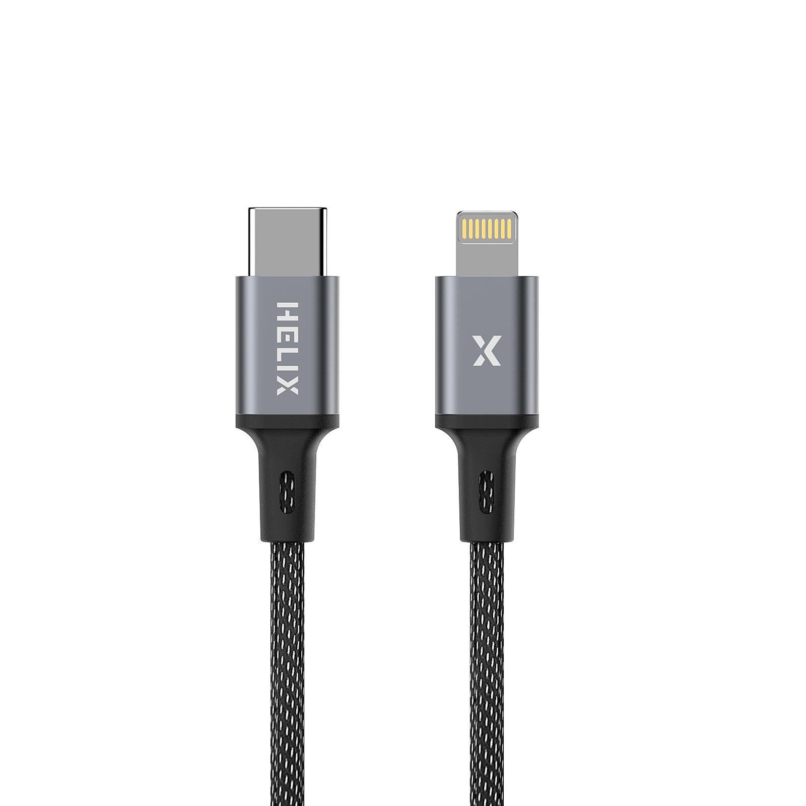 HELIX USB-C to Lightning® 3A Ultra Fast Durable Braided Cable 1.2m HEL