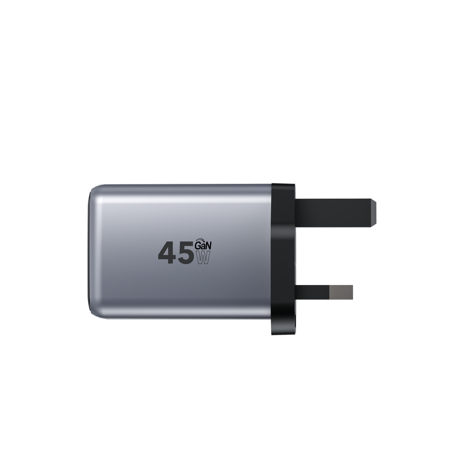 HELIX 45W Ultra Fast GaN PD Dual USB-C Wall Charger – Metallic Grey