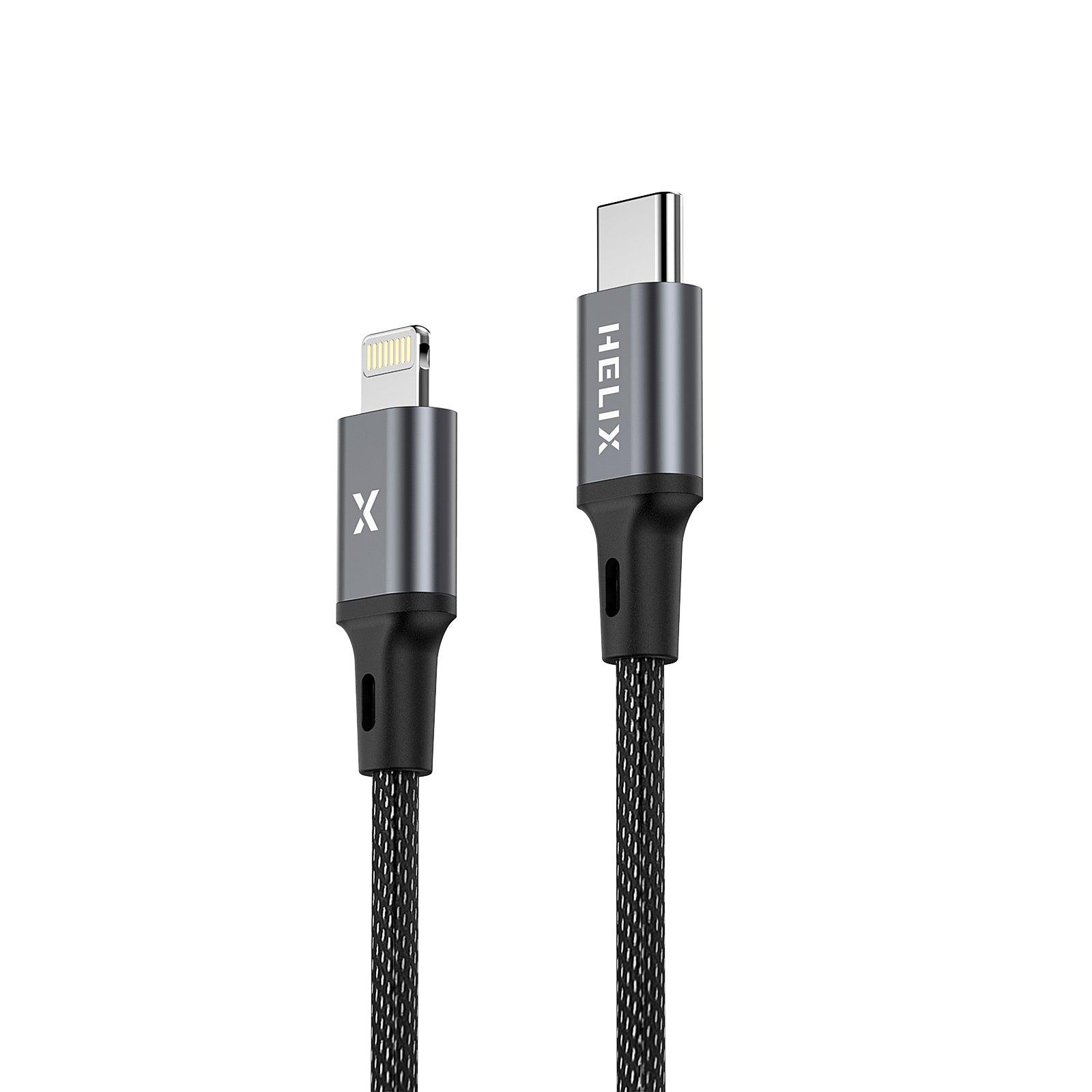 HELIX USB-C to Lightning® 3A Ultra Fast Durable Braided Cable 1.2m HEL