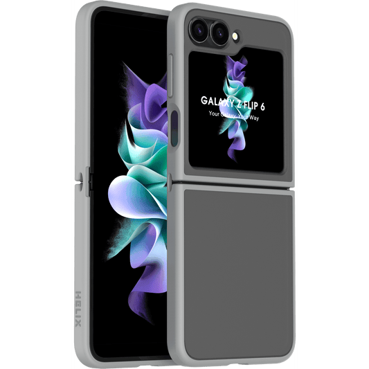 HELIX Protective Case with Soft Edges for Galaxy Z Flip 6 – Slim Design and Enhanced Grip – HELI-F6