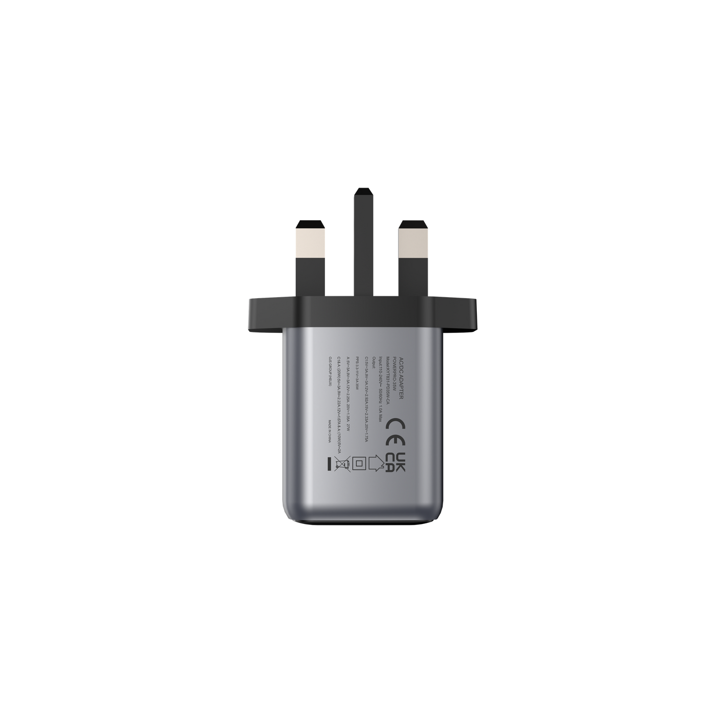 HELIX 35W GaN Fast Wall Charger USB-C + USB-A with 60W USB-C Cable – PowerPro-35W