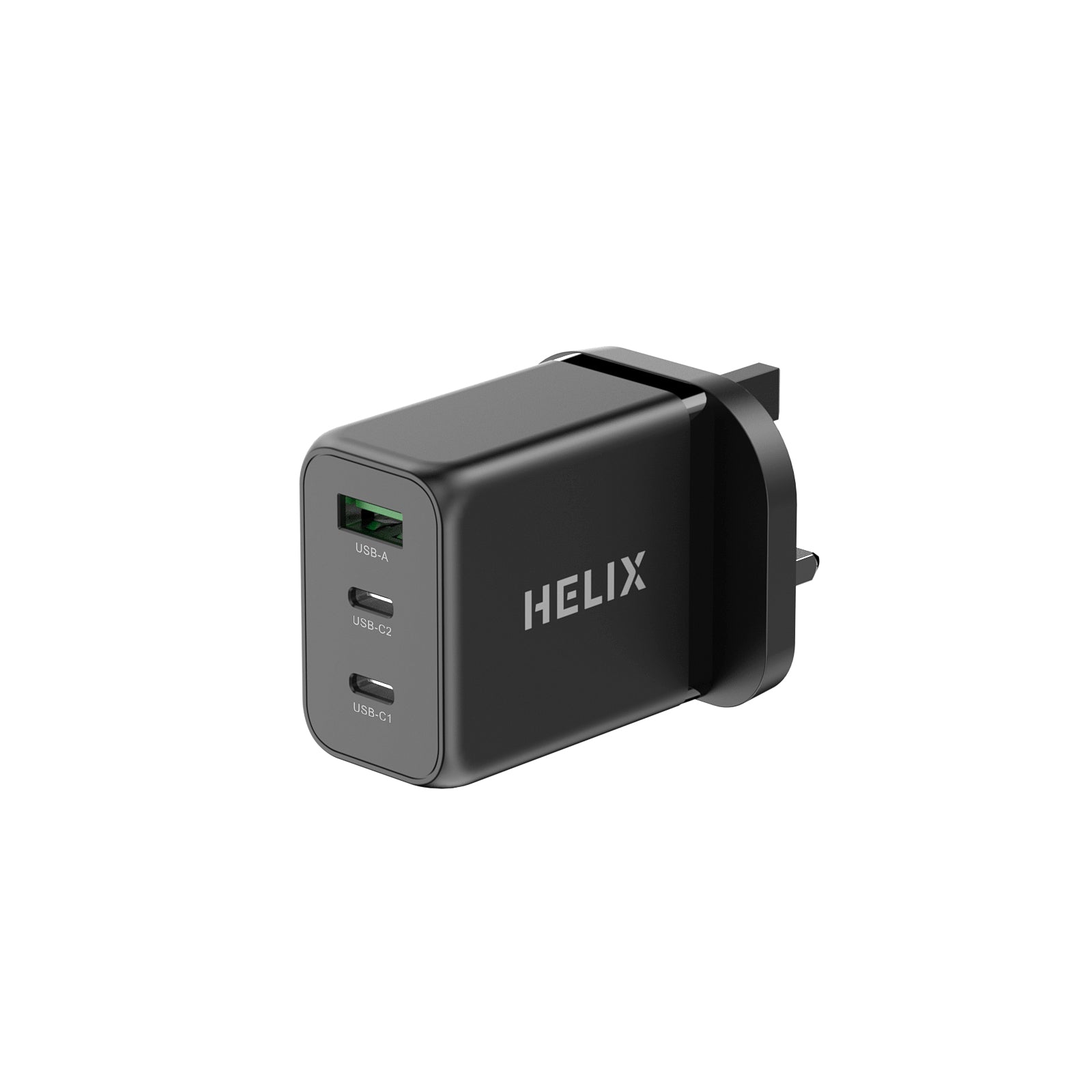 HELIX 65W Ultra Fast Compact GaN Trio Port PD USB-C+QC USB-A Wall CharHELIXHELIX