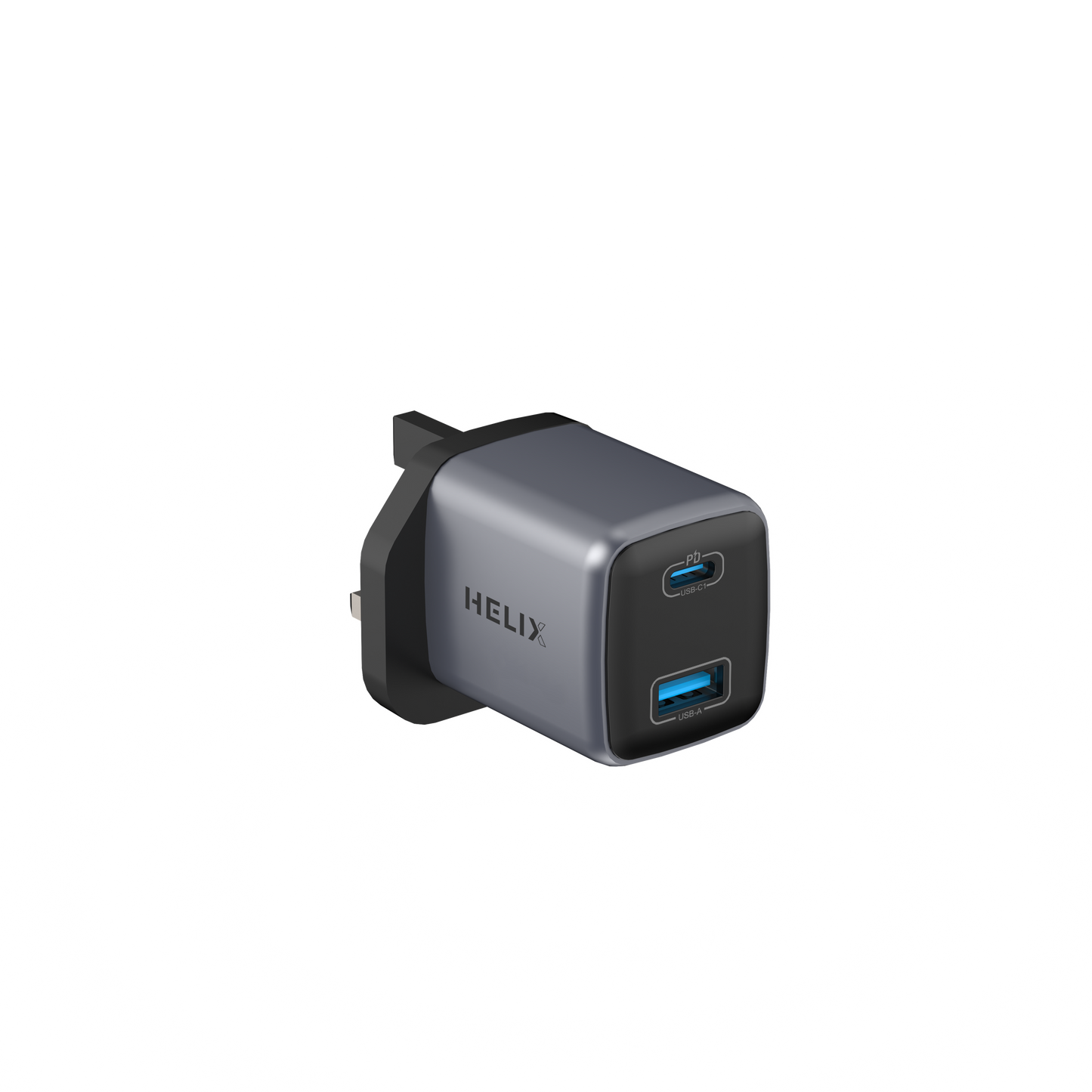 HELIX 35W GaN Fast Wall Charger USB-C + USB-A with 60W USB-C Cable – PowerPro-35W