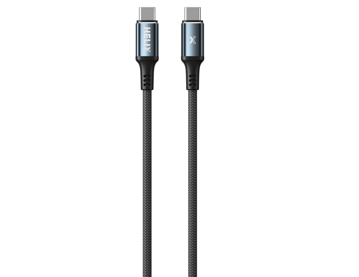 HELIX 60W USB-C to USB-C 3A Durable Braided Cable 1.2m HELICORD-CC