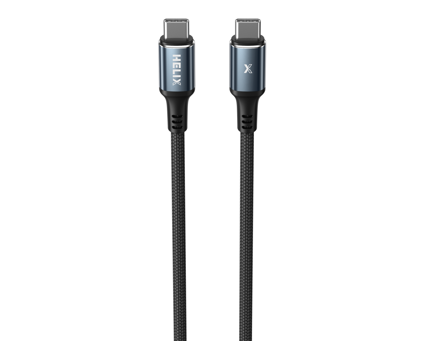 HELIX 60W USB-C to USB-C 3A Durable Braided Cable 1.2m HELICORD-CC