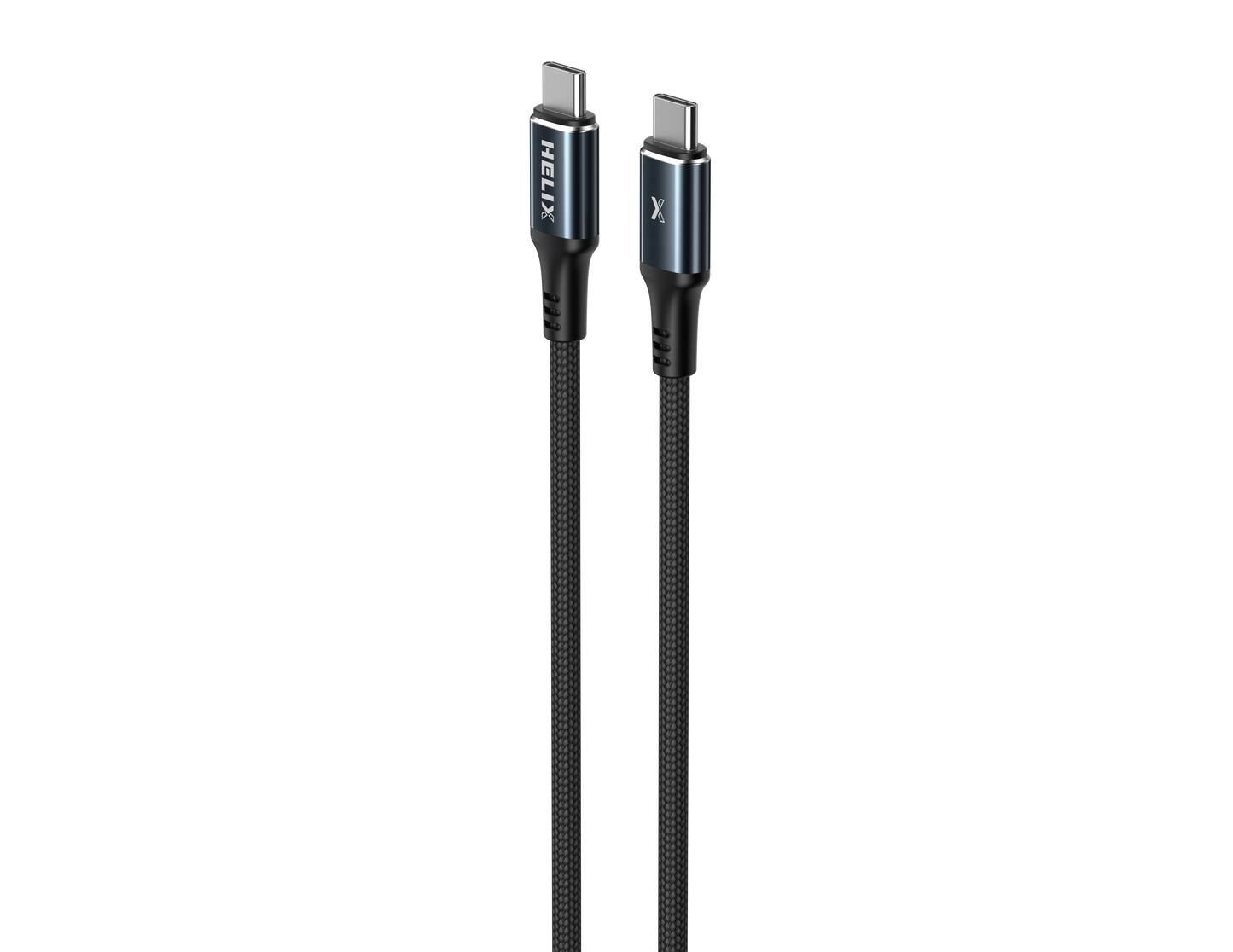 HELIX 60W USB-C to USB-C 3A Durable Braided Cable 1.2m HELICORD-CC