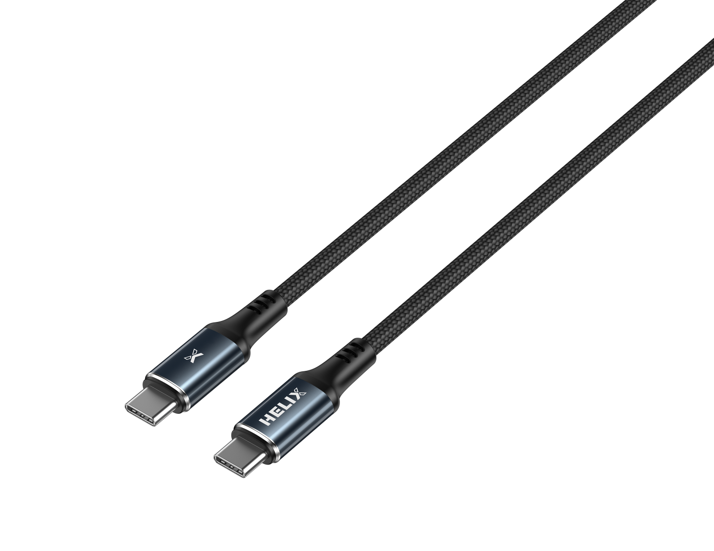 HELIX 60W USB-C to USB-C 3A Durable Braided Cable 1.2m HELICORD-CC