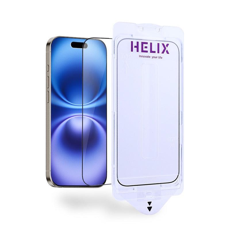 HELIX iPhone 16 Pro 6.3” Clear/Privacy Ultra Buffer Case with Non-Newtonian Technology – Enhanced Protection and Auto Dust Removal Kit