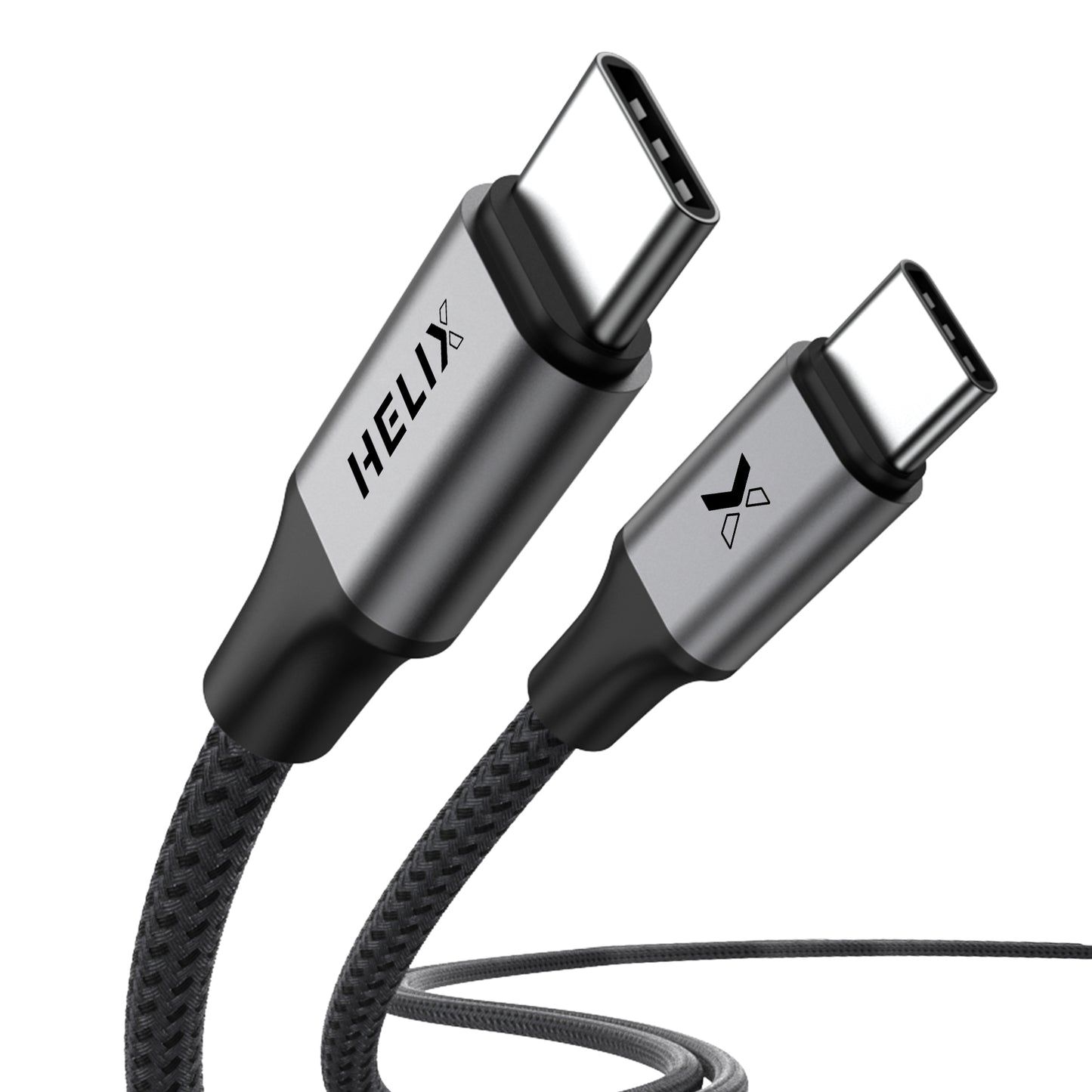 HELIX 60W USB-C to USB-C 3A Durable Braided Cable 1.2m HELICORD-CC