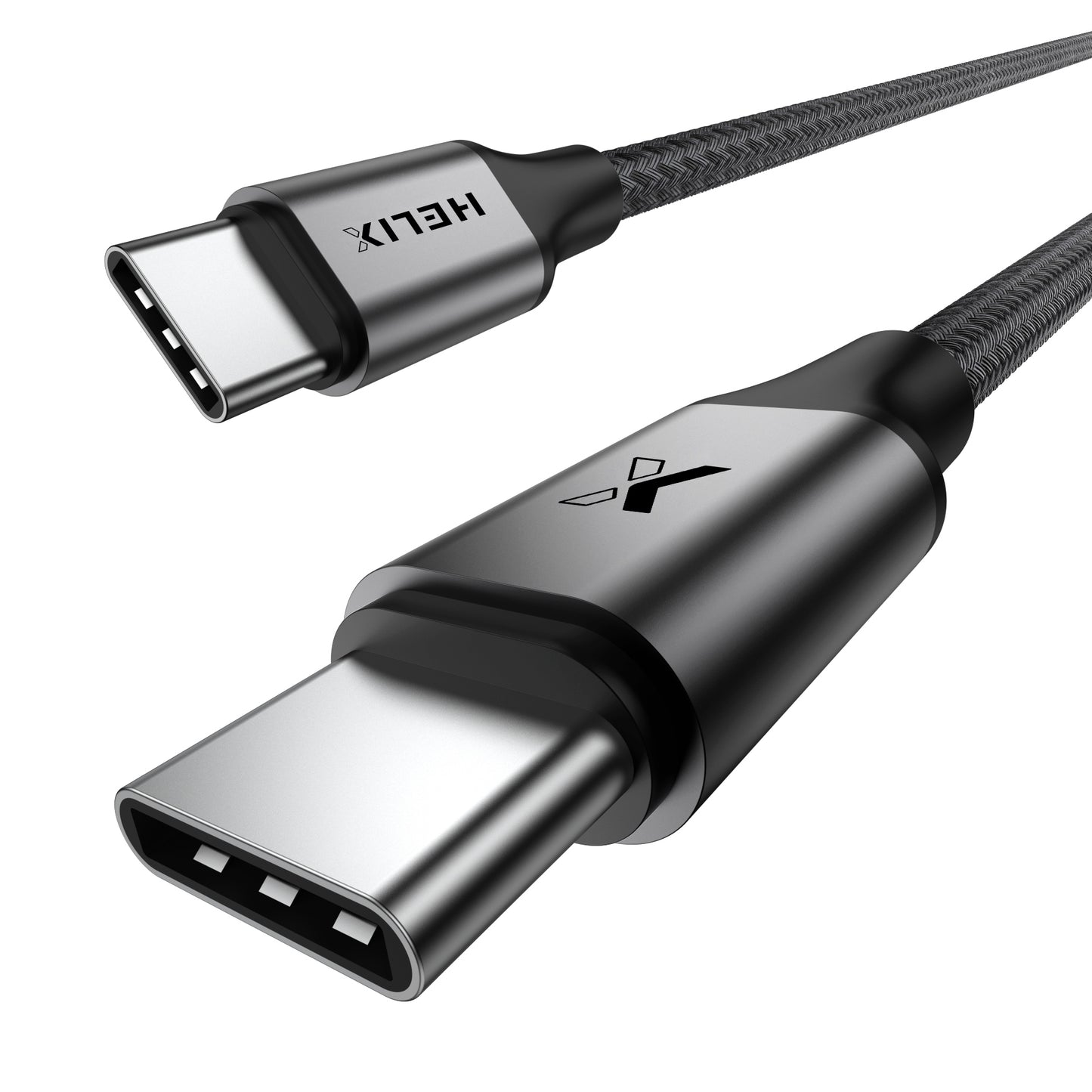 HELIX 60W USB-C to USB-C 3A Durable Braided Cable 1.2m HELICORD-CC
