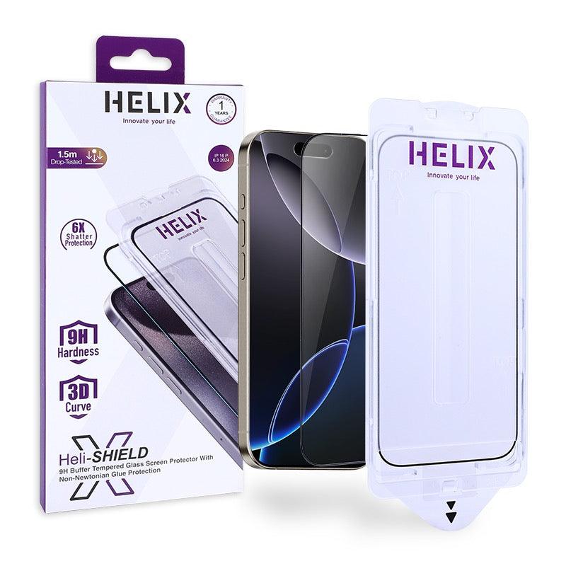 HELIX iPhone 16 6.1” Clear/Privacy Ultra Buffer Case with Non-Newtonian Technology – Superior Protection and Privacy Shield