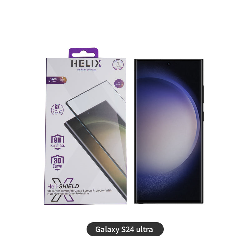 HELIX Buffer Clear Screen Protector Tempered Glass For Samsung S24 UltHELIX S24 Clear Case for Samsung Galaxy S24Crystal Clear Protection:- Transparent design showcases the elegant Samsung Galaxy S24 while providing reliable protectionScreen protectorHELIXHELIX