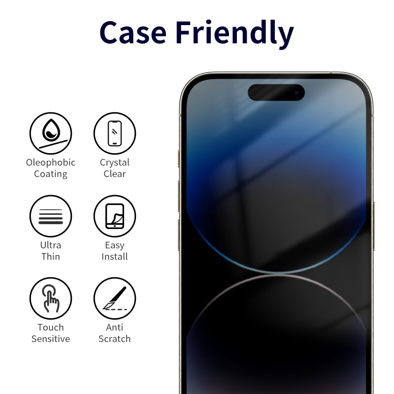 HELIX Buffer Clear Screen Protector Tempered Glass For iPhone 14 Pro MHELIX BUFFER Clear Screen Protector For iPhone 14 Pro Max 6.7’’ - HELISHELID-14PROMAX Innovative Screen Protection:- Utilizes cutting-edge technology to provide advaScreen protectorHELIXHELIX