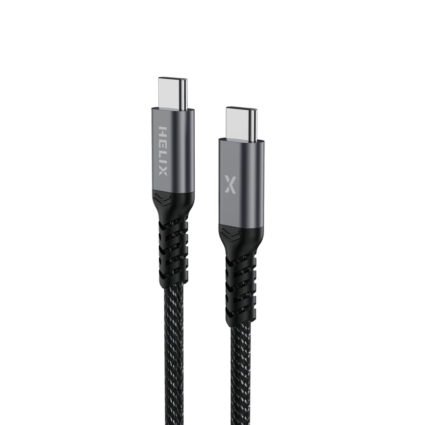HELIX 100W USB-C to USB-C Cable With USB 3.1, PD3.0, 5A/20V, 10GBps DaHELIX USB-C to USB-C Cable 100W 2M - USB 2.0, PD3.0, Braided - BlackElevate your charging game with the HELIX USB-C to USB-C Cable. This 2-meter cable delivers a powCablesHELIXHELIX