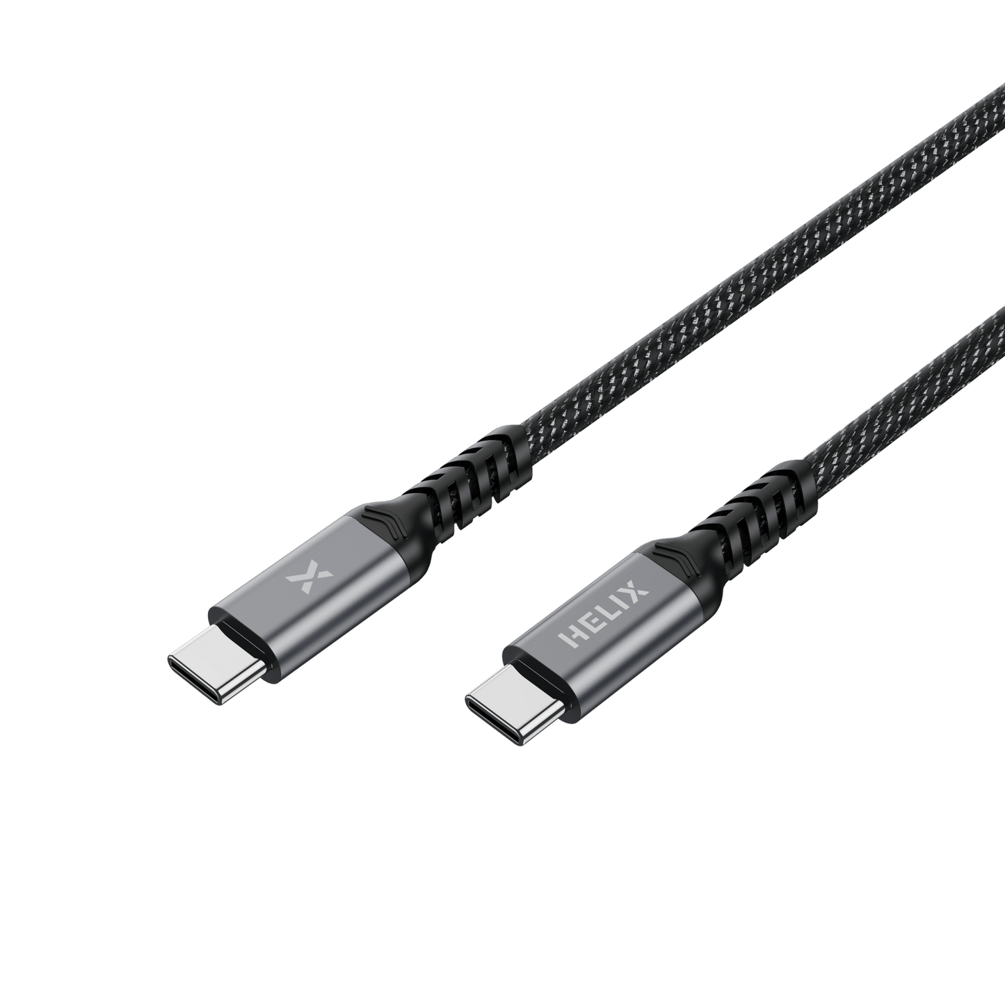 HELIX 100W USB-C to USB-C Cable With USB 3.1, PD3.0, 5A/20V, 10GBps DaHELIX USB-C to USB-C Cable 100W 2M - USB 2.0, PD3.0, Braided - BlackElevate your charging game with the HELIX USB-C to USB-C Cable. This 2-meter cable delivers a powCablesHELIXHELIX